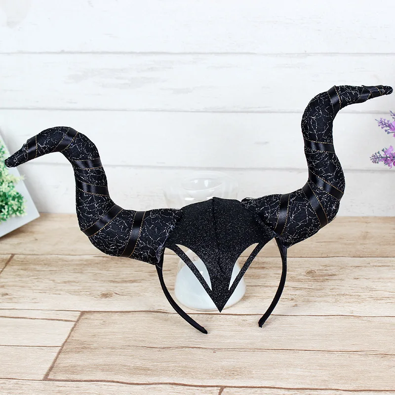 Хэллоуин Дьявол Рога повязка для волос Косплей Аксессуары унисекс прекрасный