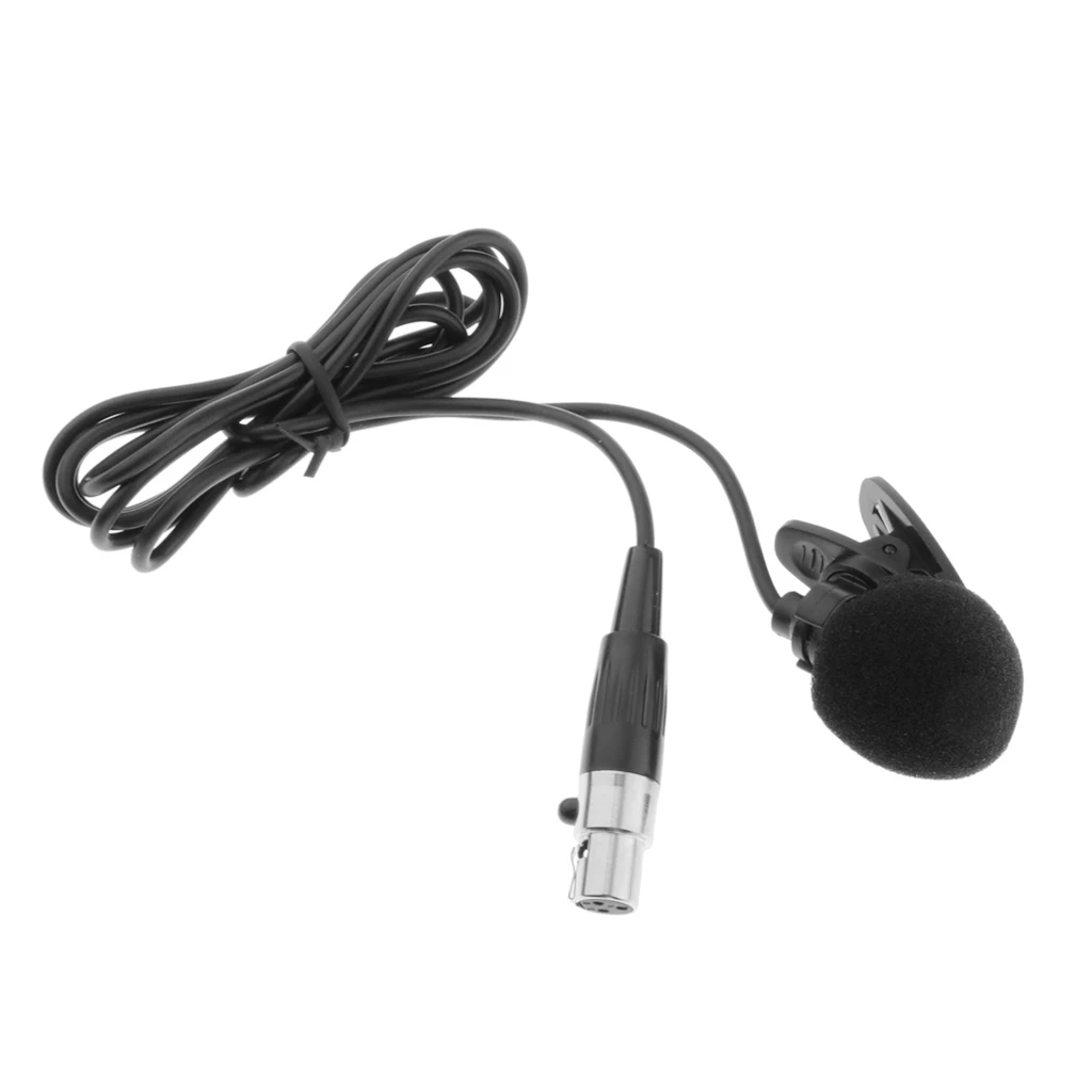 XLR 3 Pin Microphone Condenser Tie Clip For Wireless BodyPack Transmitter | Спорт и развлечения