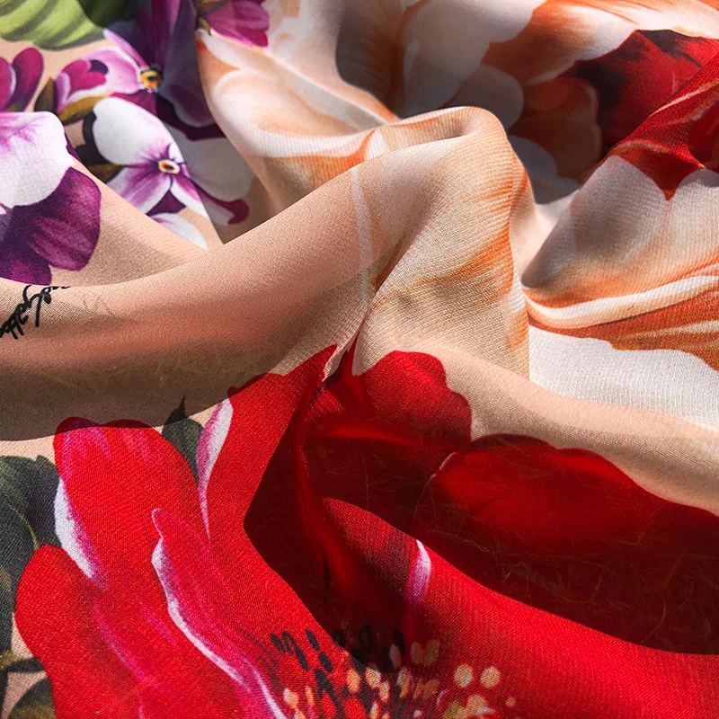 Женская юбка из тонкой шифоновой ткани с принтом полиэстера |