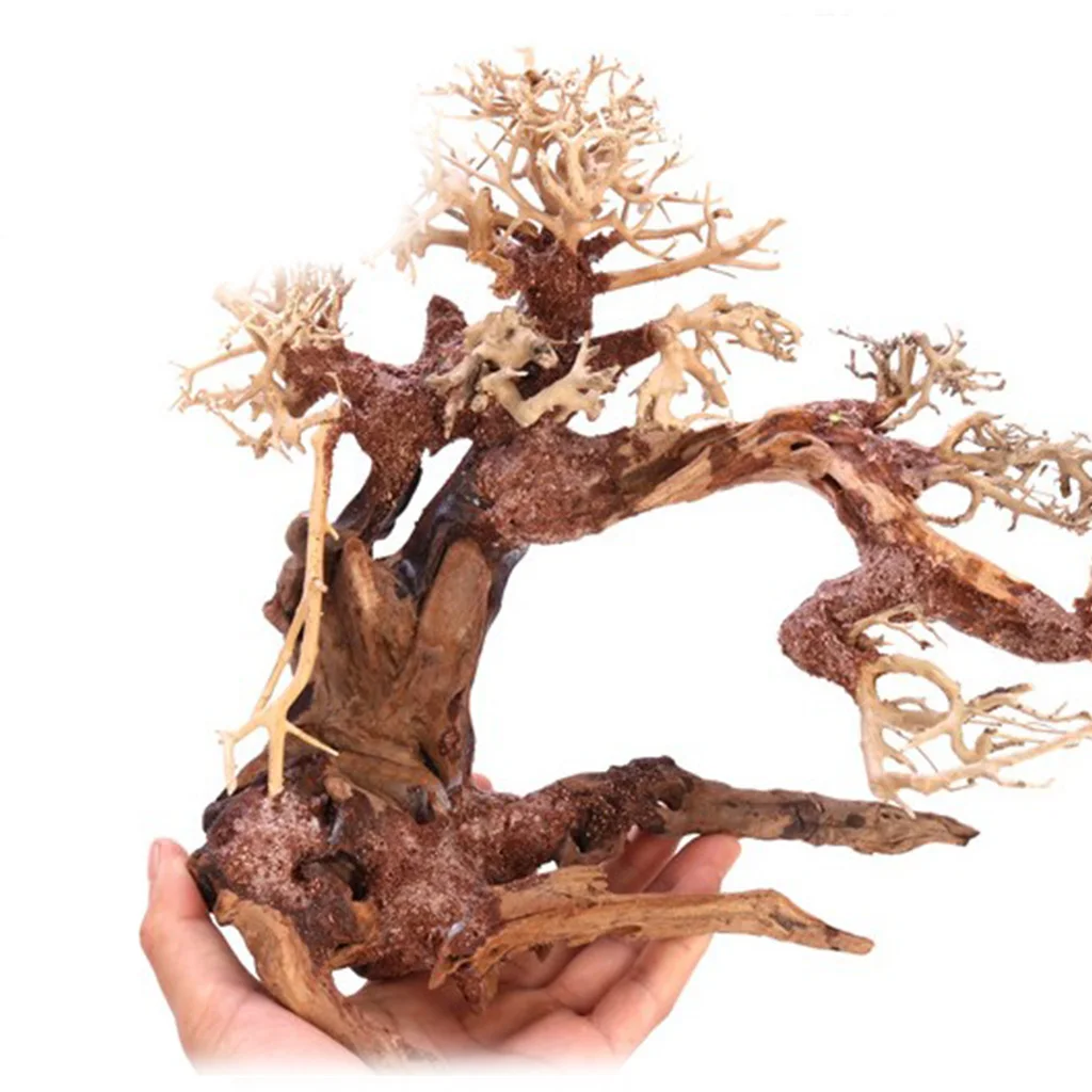 Деревянное украшение для аквариума 4 размера | Дом и сад