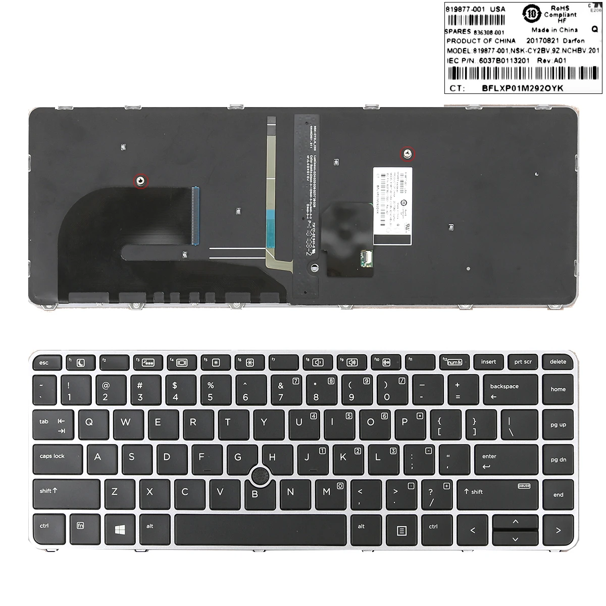 Клавиатура с подсветкой для HP EliteBook 745 G3 840 836308-001 821177-001 | Компьютеры и офис