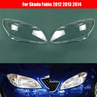 car headlamp lens for skoda fabia 2012 2013 2014 car auto shell cover