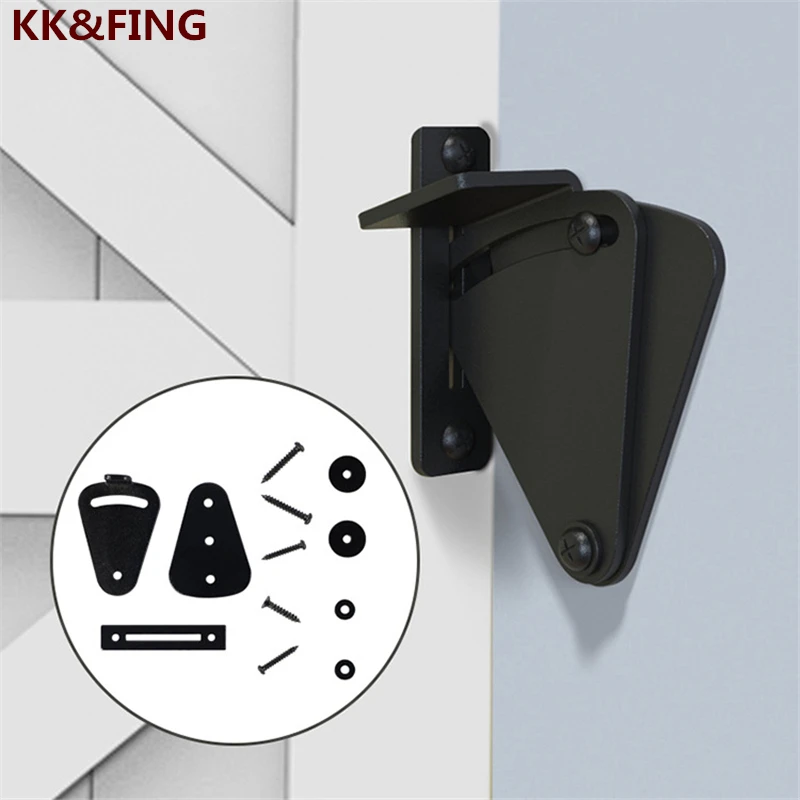 

KK&FING New Barn Door Locks Sliding Door Lock Barn Door Special Small Carbon Steel Lock Stainless Steel Lock