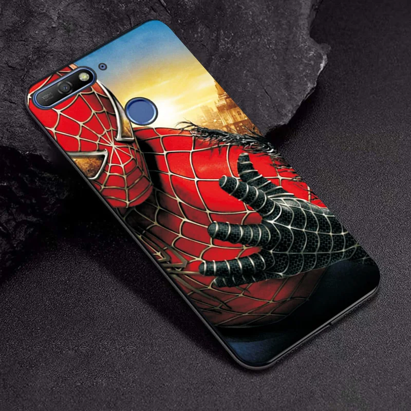 TPUBLK627 Для huawei Honor 7C 8c 8s 8x чехол капитан Марвел Человек-паук черный ТПУ чехол для телефона чехол для huawei Y7 Y6 Y5 Prime Y5 Lite сумка - Цвет: TPUBLK627