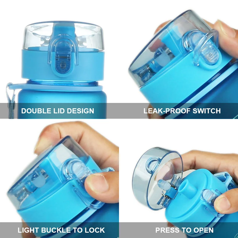 400/560 мл бутылка для воды большая емкость пластиковая кружка напитков герметичная
