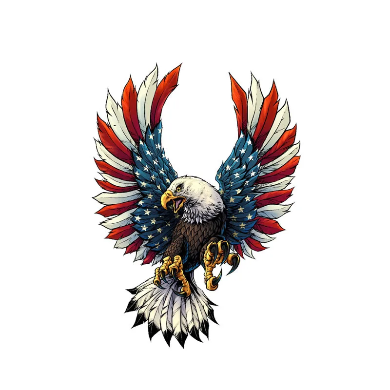 

Interesting Car Accessories Screaming American Flag Bald Eagle Car Sticker Vinyl Decal PVC 14cm X 10cm