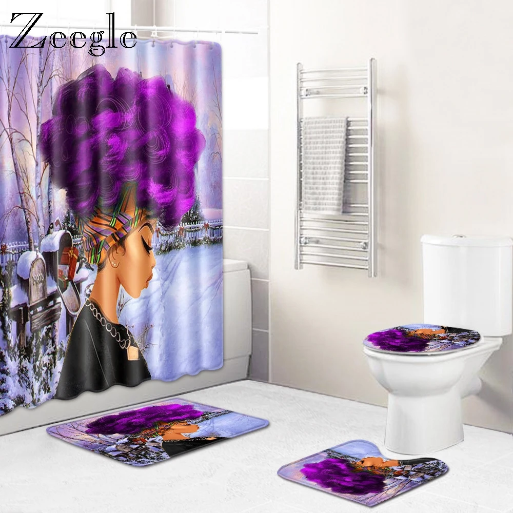 Zeegle Рождество Ванная комната украшения креативный коврик Коврик Non slip