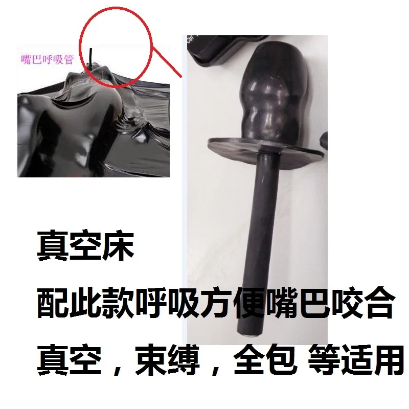 

Latex vacuum bag catsuit With hood leotard Back zipper Rubber jumpsuit straitjacket bodysuit body bondage face neck entrance