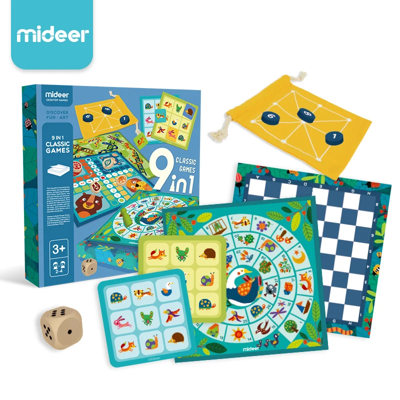 

Многофункциональная настольная игра 9 в 1 Mideer, 9 в 1, игрушки для вечеринок