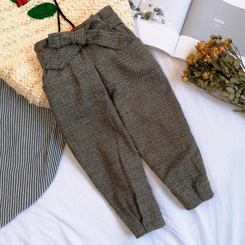Детские брюки для девочек детская осенне зимняя одежда маленьких повседневные
