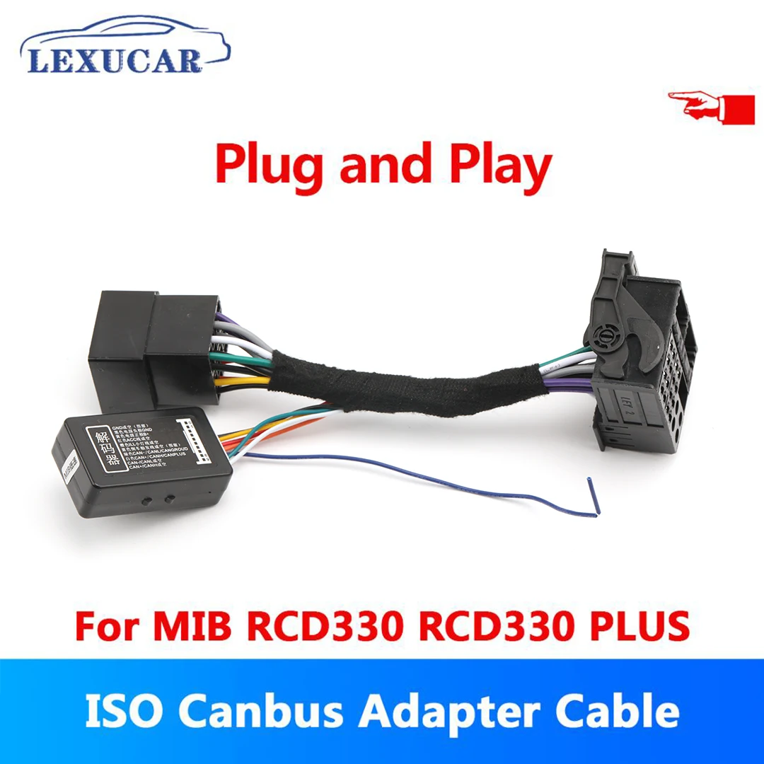 

ISO Quadlock Adapter Cable W/ CANBUS Decoder Simulator Plug&Play RCD330 Plus For VW Golf VI Jetta 5 6 MK5 MK6 Passat Polo Vento