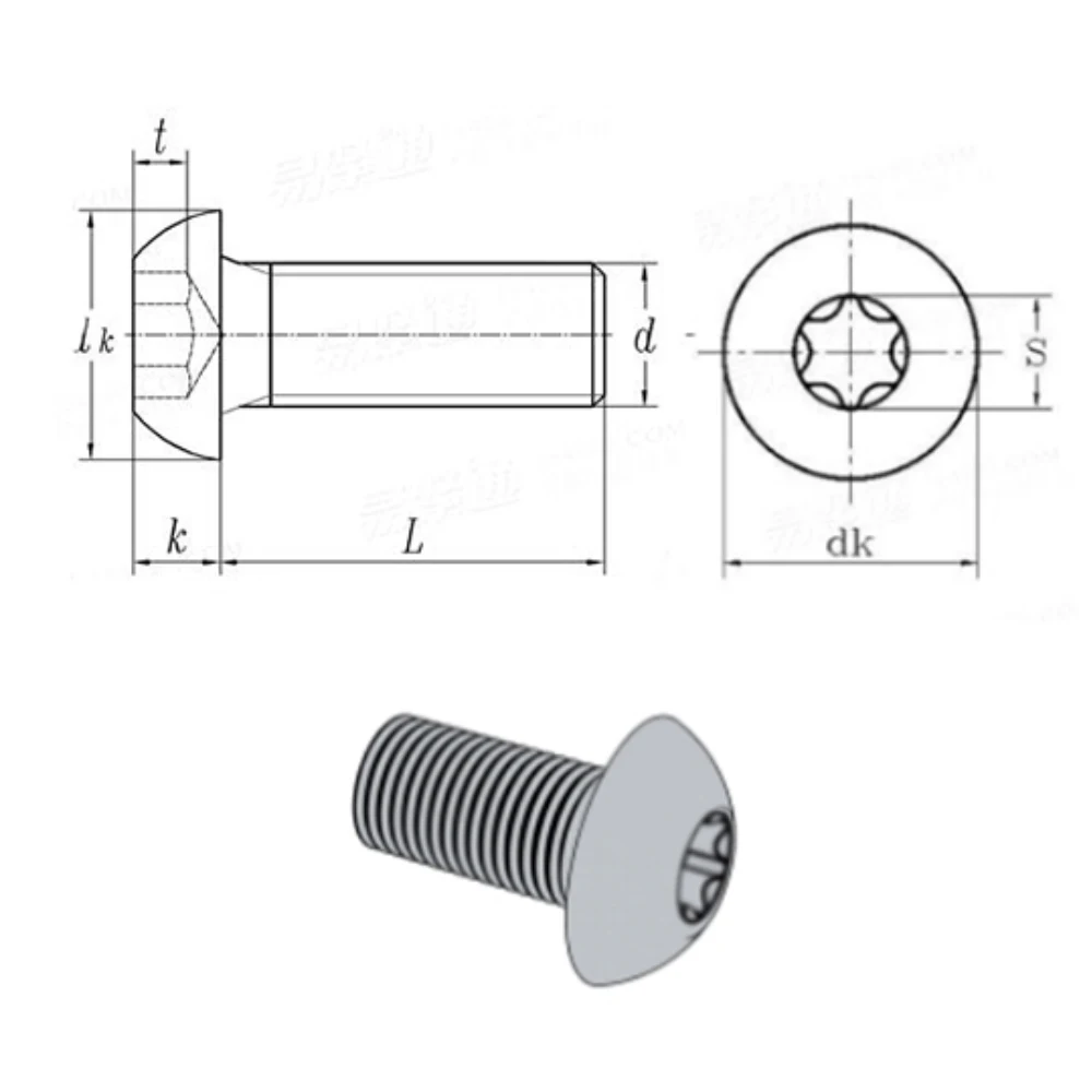 1000 шт./лот сделанный на заказ титановые винты M2.5x3.5 Torx T6 Драйвер пользовательская небольшая ферма головка Ti GR2(20 дней