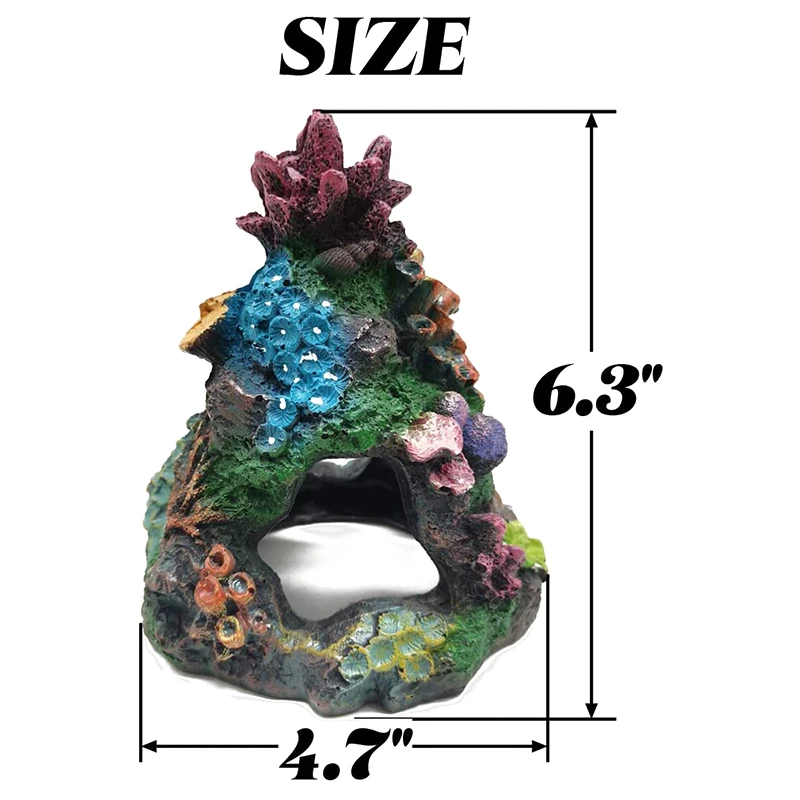 Кораллы аквариумные растения Украшение аквариума смолы рок горный украшения в