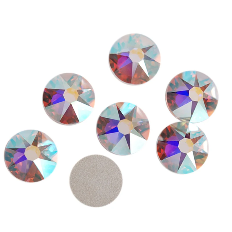 Crystal AB Новинка 2088 стразы, не исправление, 8 больших, 8 маленьких, сделай сам, стразы с кристаллами, на плоской задней части, стразы для одежды, украшения для ногтей - Цвет: Crystal AB