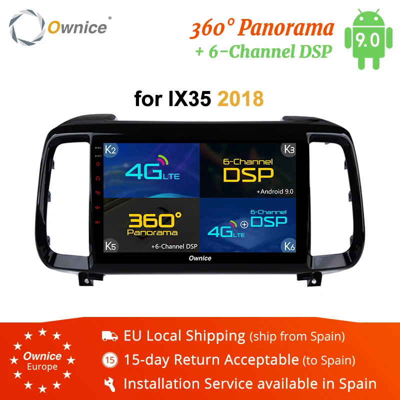 Автомобильное радио Ownice K3 K5 K6 4G LTE DSP 360 Android 9 0 автомобильный стерео dvd GPS для Hyundai IX35