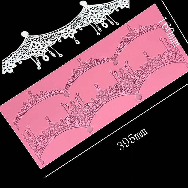 

KLM кружевная форма для торта силиконовый рельефный коврик подходит для помадной формы для свадебного многослойного украшения торта