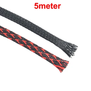 5 метров ПЭТ Телескопический плетеный шланг змеиная сетка трубка 6 мм моторный кабель усадочная втулка защитная оболочка для радиоуправляемых FPV дронов запчасти