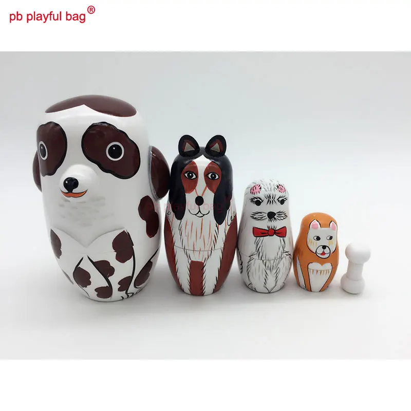 PB Playful bag Five layer spotted dog Russian Doll Set cute 