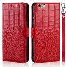 Роскошный Магнитный кожаный чехол с крокодиловой текстурой и держателем для кредитных карт, чехлы, кошелек, откидной Чехол для iPhone 6 6S, держатель для карт, подставка