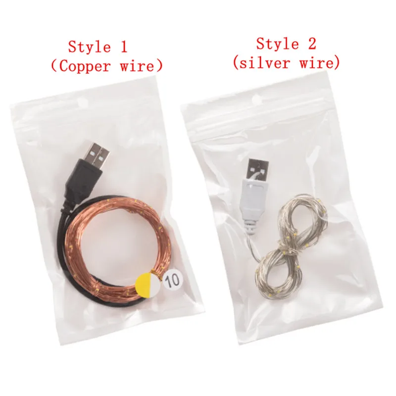 Светодиодная гирлянда с медной проволокой праздничная сказочная Рождественская