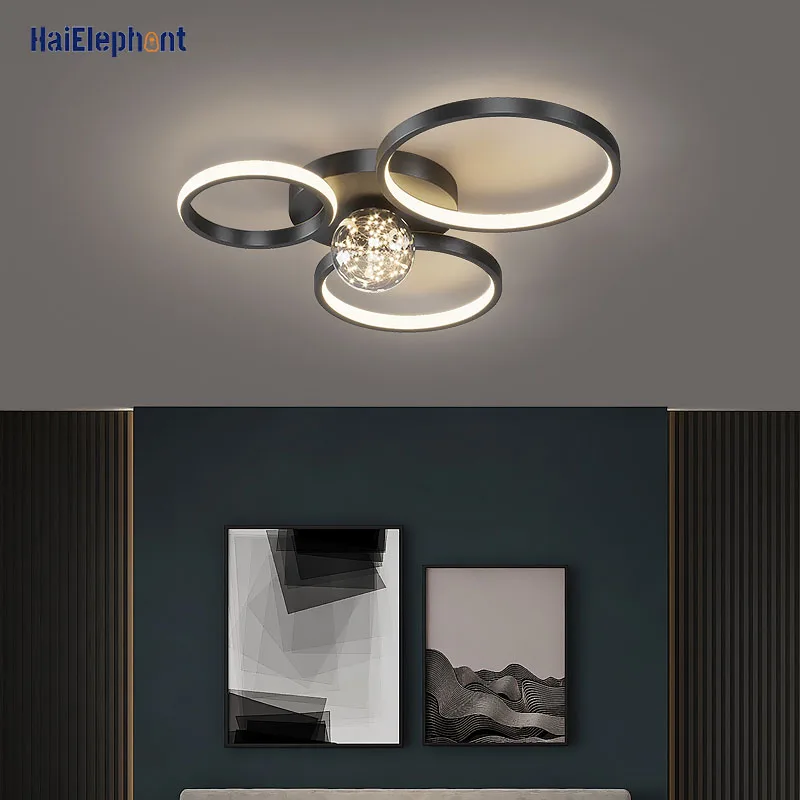 $32.77 220V Nordic Rings Gypsophila Chandelier Lights For Living Room Bedroom Study Home Modern Ceiling Mounted Lighting Indoor Lamps