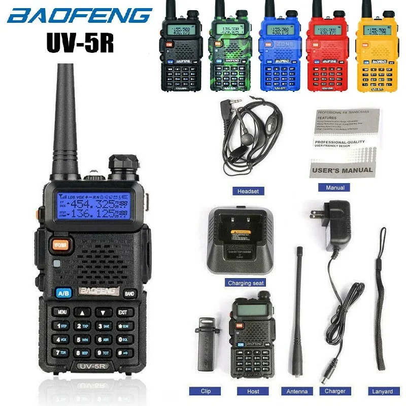 US Plug UV 5R Walkie Talkie профессиональное переговорное устройство CB радио стационарный