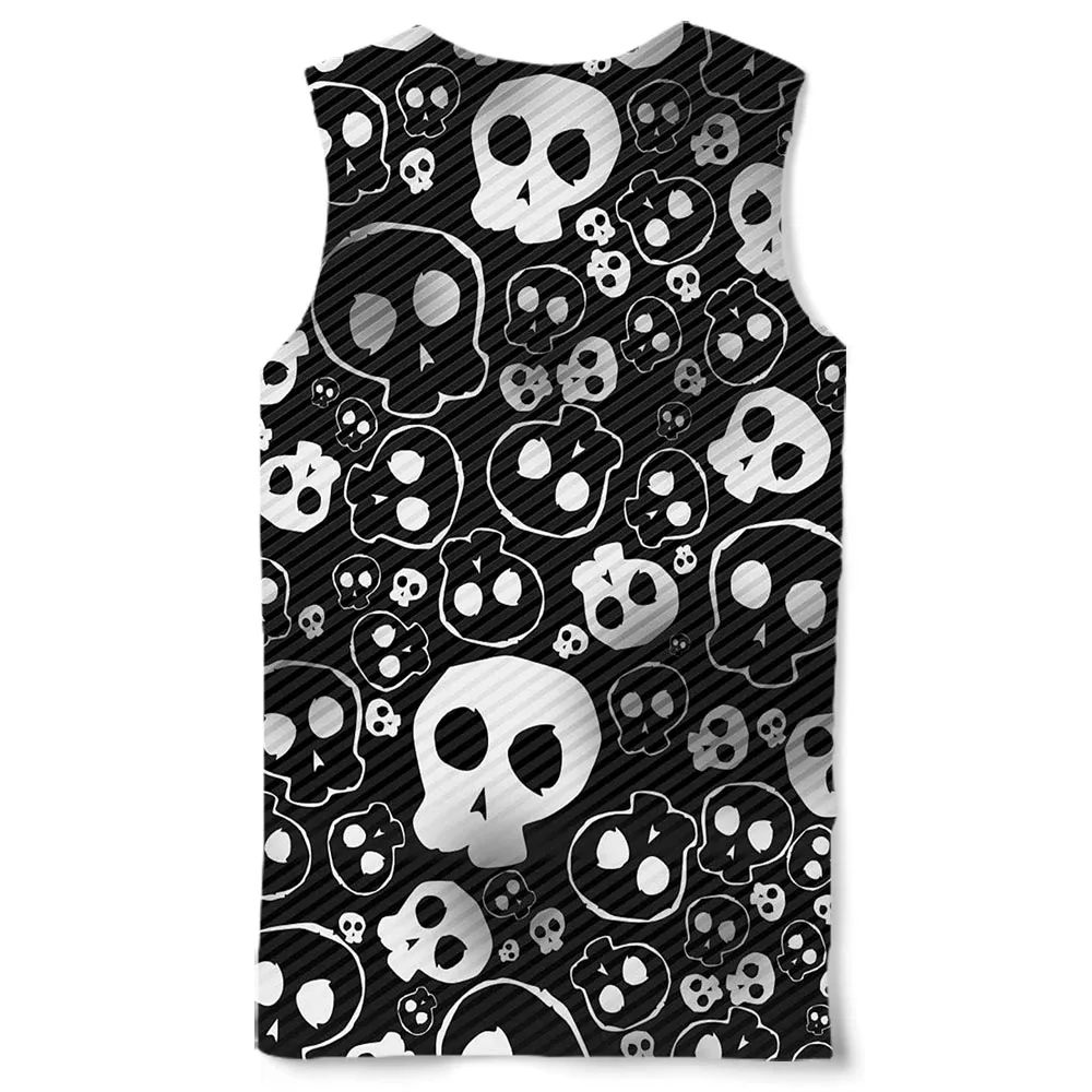 

Kid's Graphic Tank Top Boy And Girl 3D Print Sleeveless Lovely Pattern Top Cartoons Skull Tees