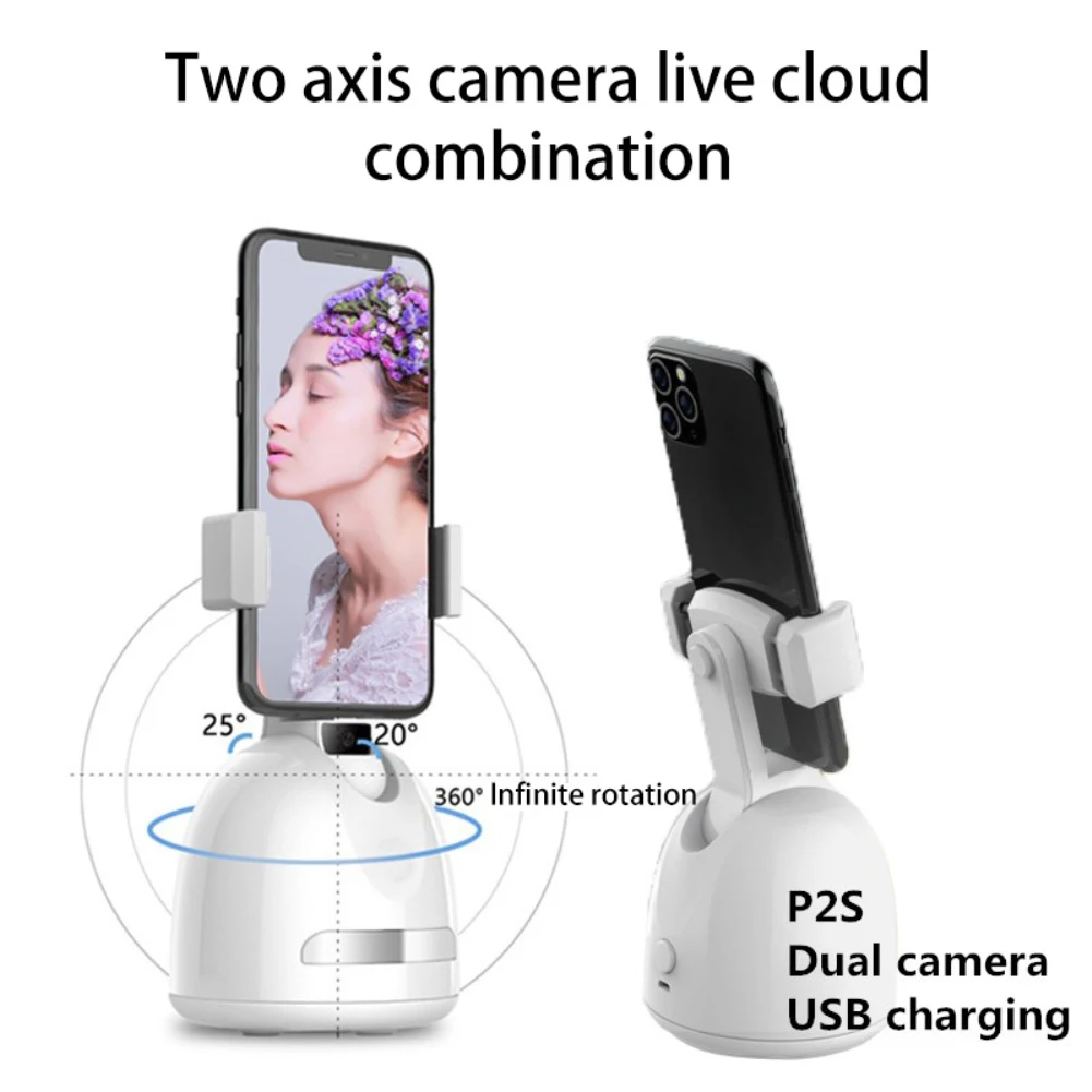 

360 Pro Live Follow Gimbal 360/45 Rotation P2S Dual-camera Live Broadcast Follows Pan/Tilt For Vlog Shooting Live Video Record