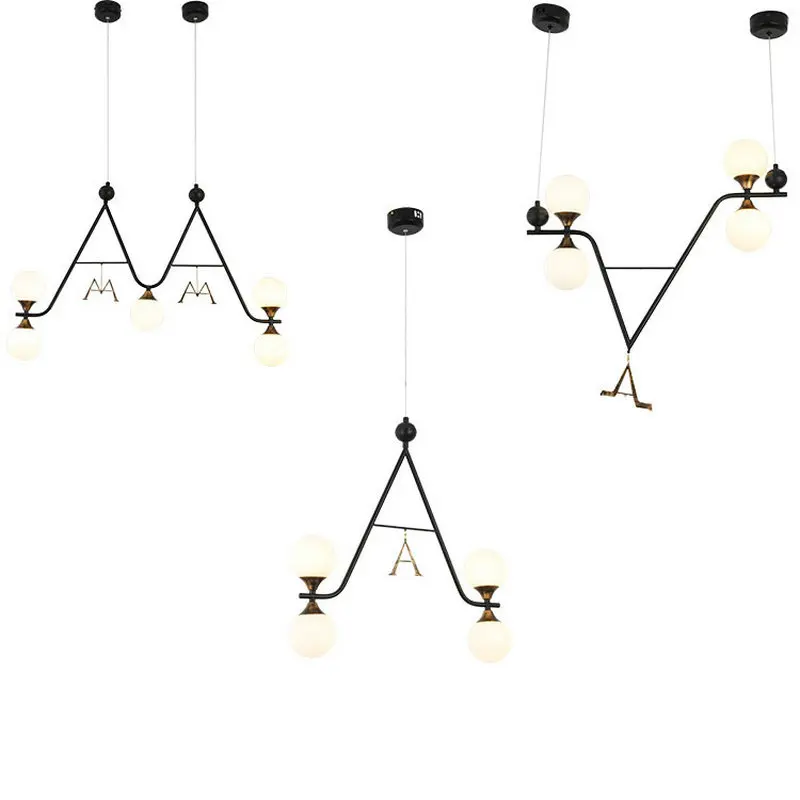 

Modern Simple Designer Pendant Light Words Shape Ceiling LED Pending Hanging Lamp for Living room Dining Room