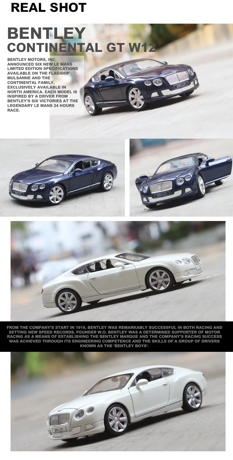 1:32 Высокая Имитация Bentley GT W12 подъемное колесо 4 открытые двери металлический сплав Модель автомобиля игрушки для детей Коллекция Подарки