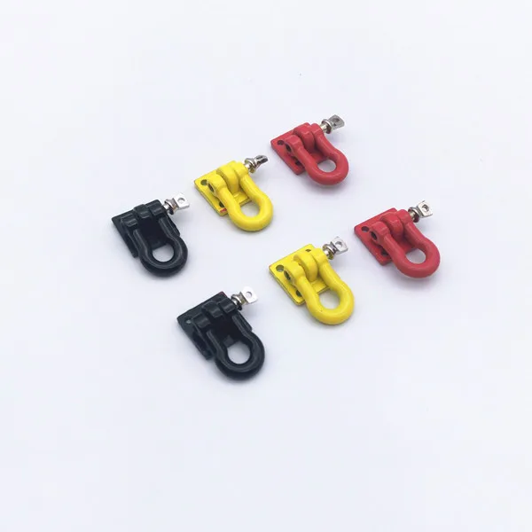 

2PCS Rock Crawler Trailer Buckle Mini Trailer Hooks Scx10 D90 Metal Drawbar Tow Hook for 1/10 RC Cars Decoration Parts