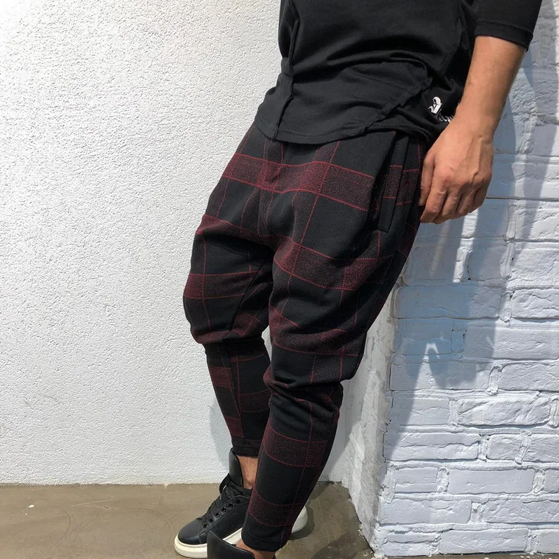 Повседневные шаровары с принтом цифровые клетчатые модные спортивные штаны для