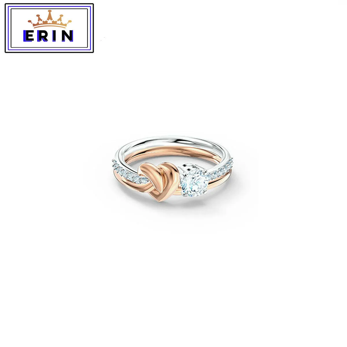 

ERIN High quality SWA new elegant white heart romantic ring