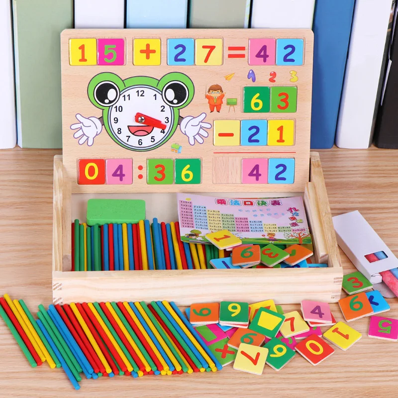 

Kids Toys Counting Sticks Box Set Montessori Wooden Blocks Number Math Teaching Kids Game Education Intelligence Stick Toys Gift
