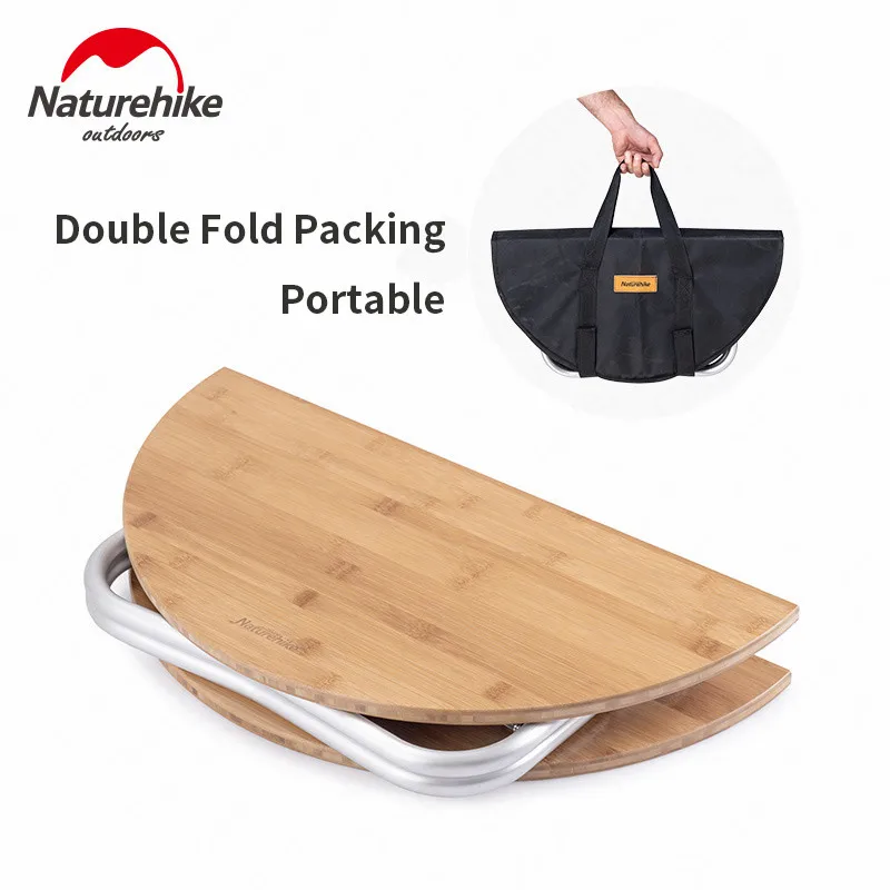 Naturehike открытый кемпинг складной бамбуковый круглый стол мини Пикник барбекю