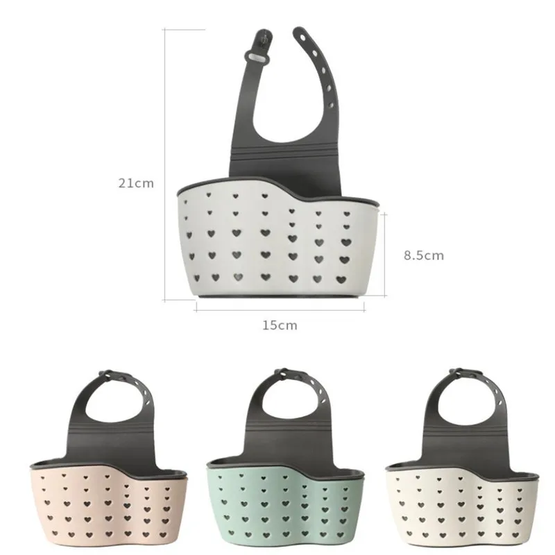 

1Pc Kitchen Accessories Utensils Organizer Adjustable Snap Sink Soap Sponge Holder Kitchen Hanging Drain Basket Kitchen Gadgets