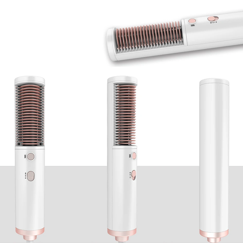 Фен щетка 3 в 1 с горячим воздухом выпрямитель для волос удобный набор расчесок