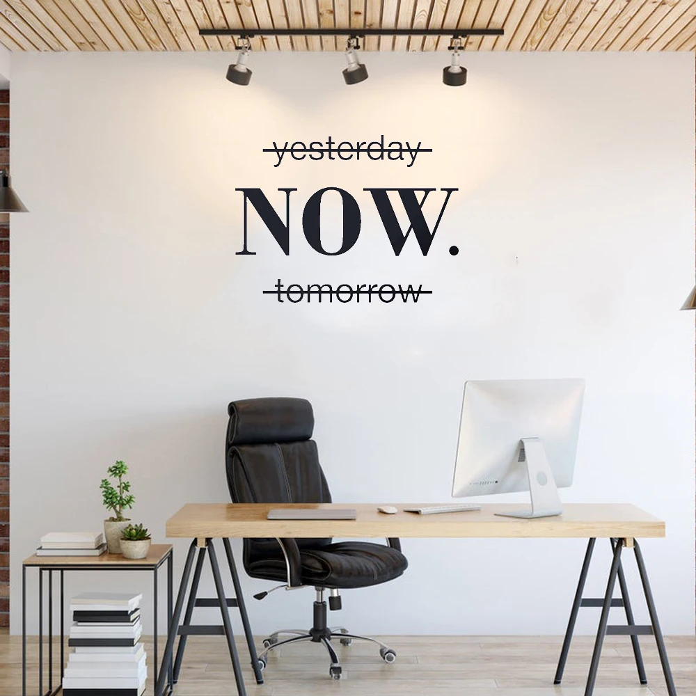 

Motivational Sentence Now Quotes Wall Sticker Art Decals Office Wall Stickers For Kids Rooms Decoration Wallpaper ov361