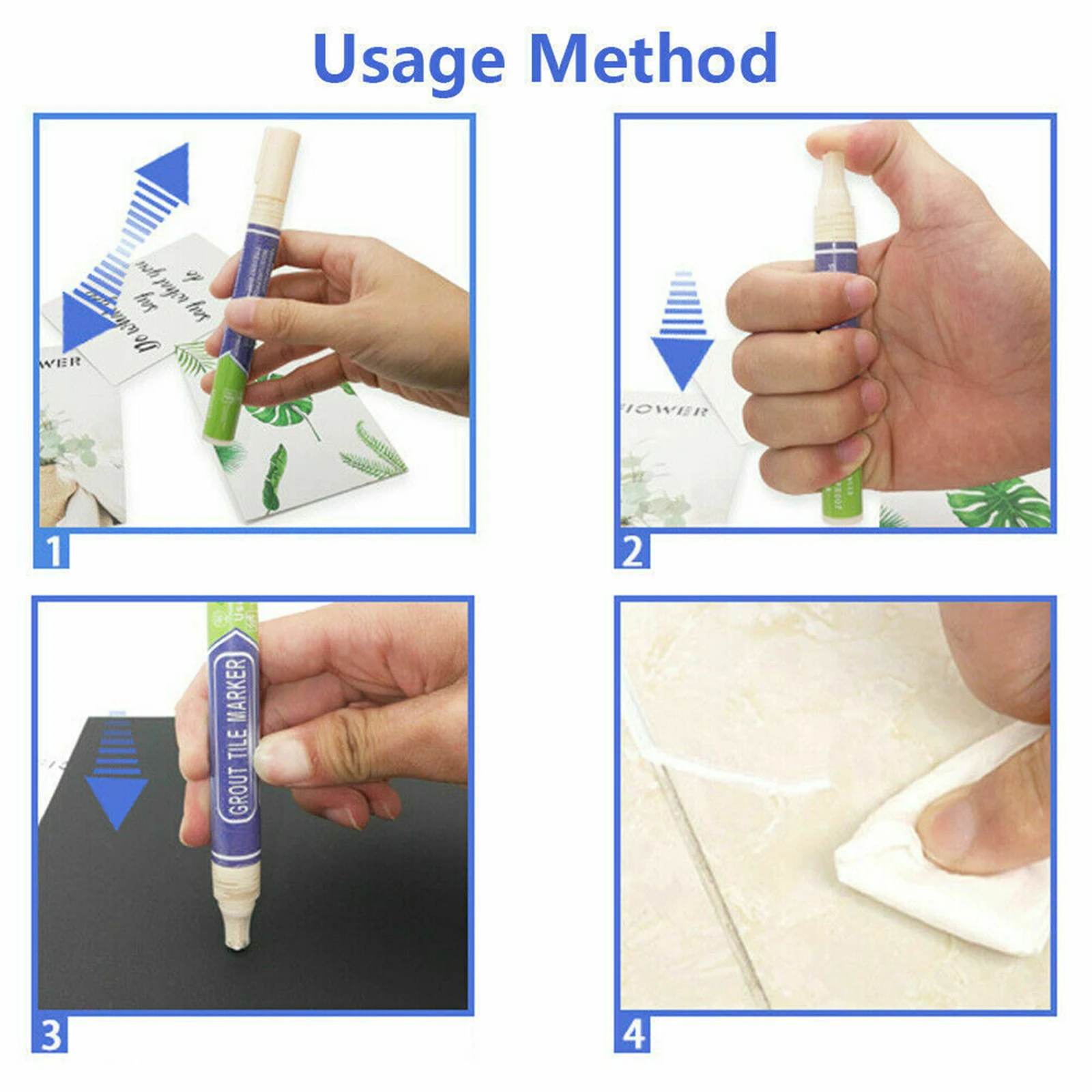 

Grout Pen For Revives Restores Tile In Kitchen Shower Bathroom Waterproof Quick Drying FKU66