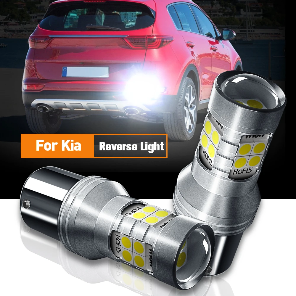 2x LED Reverse Light Blub Backup Lamp P21W BA15S Canbus For Kia Sportage 4 Carens 3 Ceed Magentis Opirus Rio Sedona 1 2 Sorento
