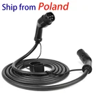 Электрический автомобильный зарядный кабель для электромобиля 16A-32A однофазный трехфазный 22 кВт IEC62196 EVSE тип 1 Тип 2