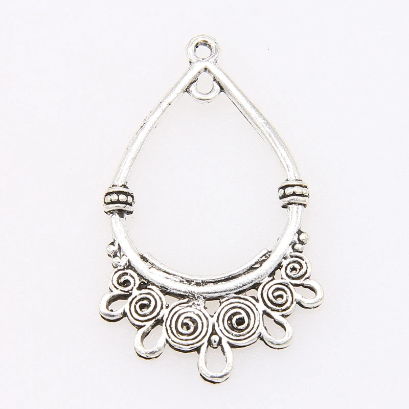 Подвеска в форме капли из тибетского серебра 5 шт. | Украшения и аксессуары