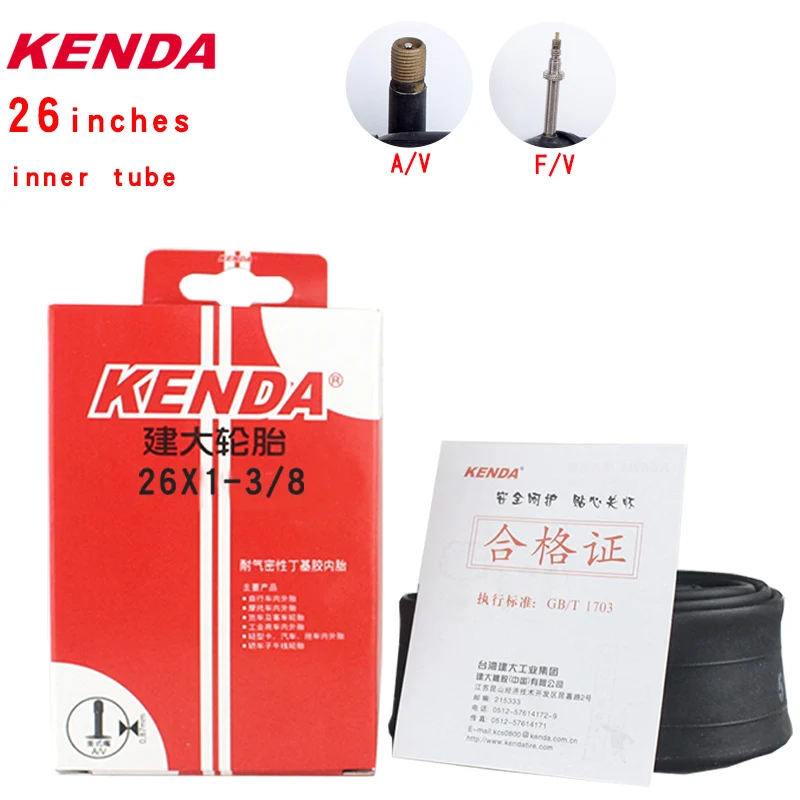 Велосипедная внутренняя трубка Kenda 26 дюймов 26*1-3/8 26*1 25 S/V F/V велосипедная горная