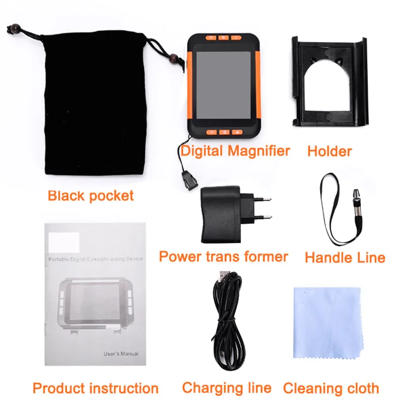 Портативное цифровое увеличительное стекло с ЖК-дисплеем 3 5 дюйма электронное