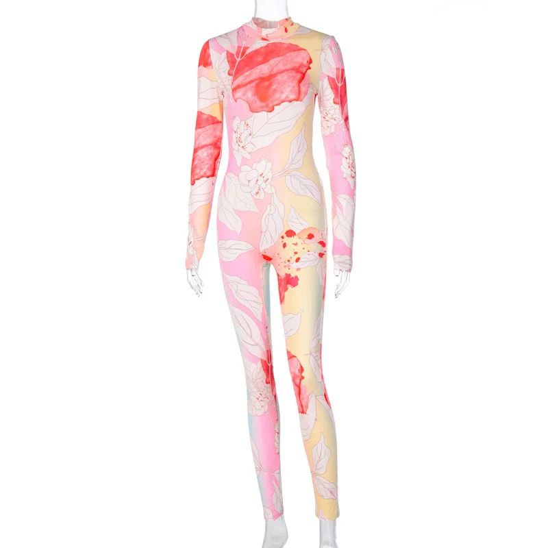

BOOFEENAA Long Sleeve Jumpsuits for Women 2020 Active Wear Bodycon Romper Sexy Club Outfits One Piece Women Clothes C16-CZ31