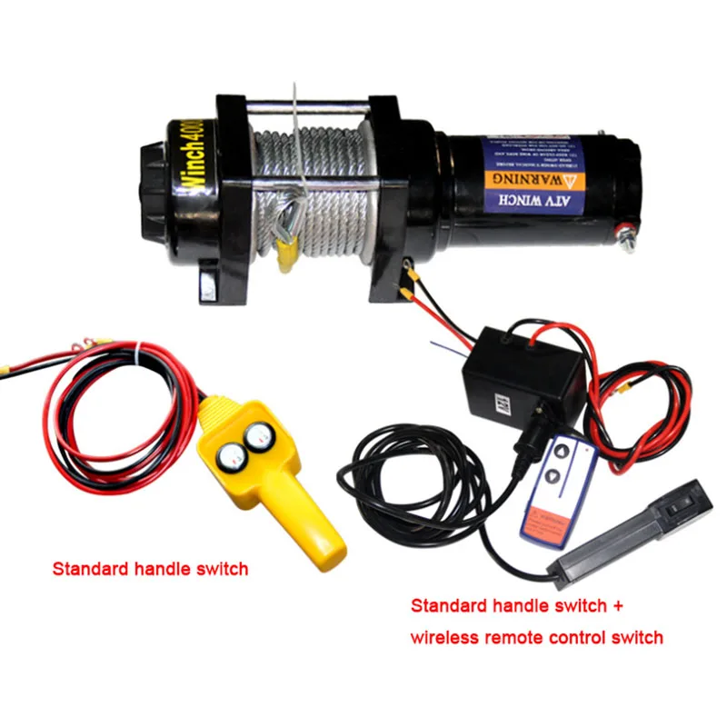 12v24v Car electric winch car winch manufacturer wholesale off-road vehicle self-rescue electric winch traction hoist