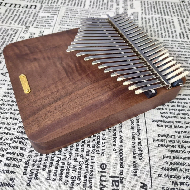 

Handmade Kalimba 21 Key Black Walnut wood Mbira Keyboard Thumb Piano lingting Musical Instruments