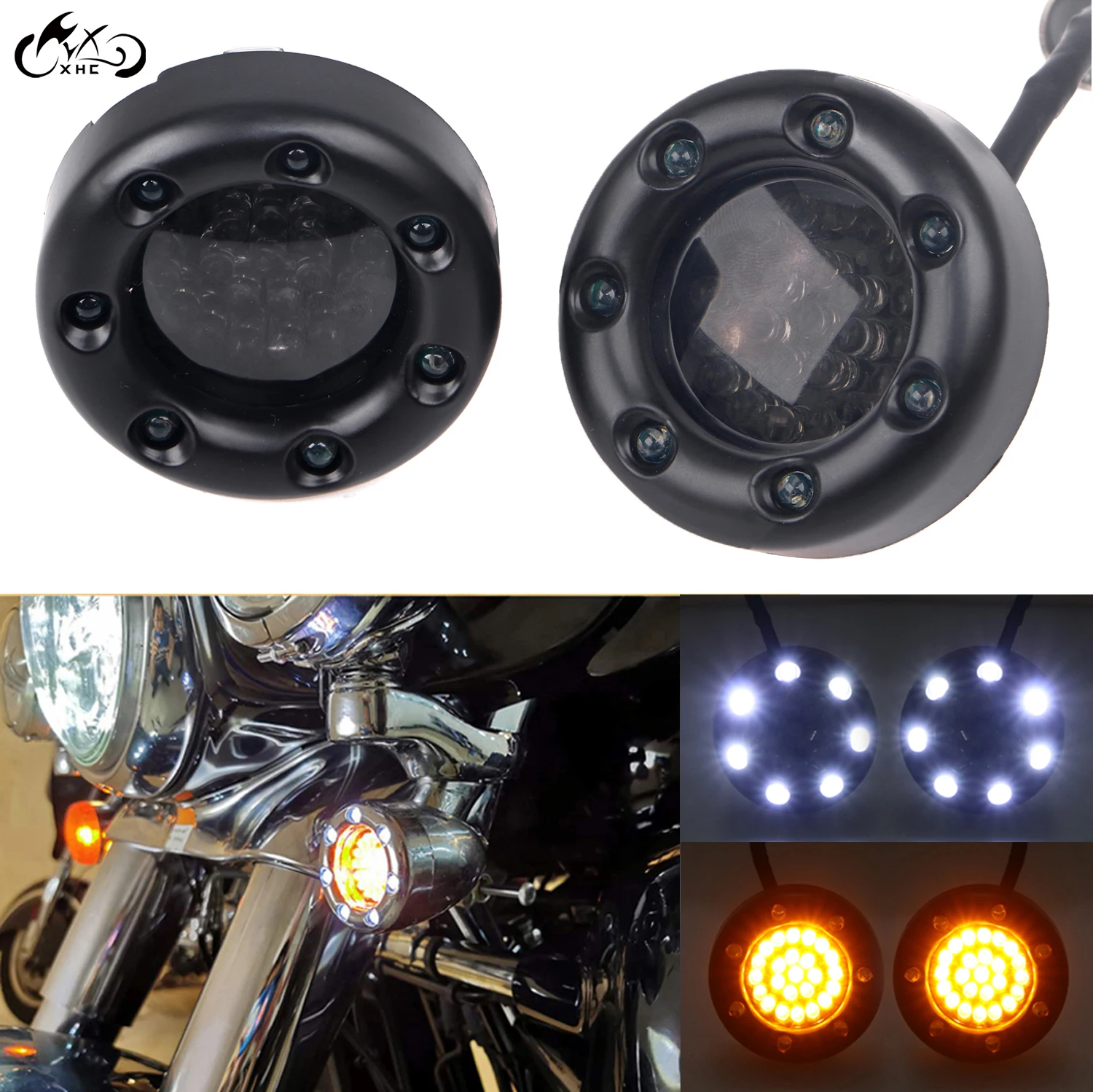 Передняя и задняя светодиодсветодиодный фасветильник 1157 для Harley Dyna Softail Touring Electra