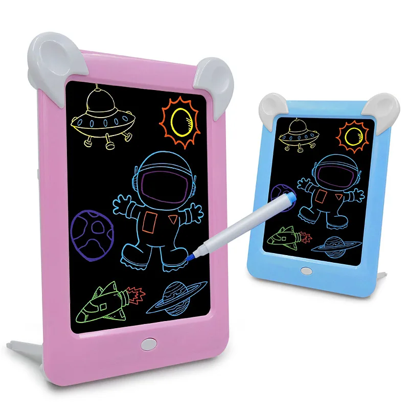

3D Magic Drawing Pad Set Fluorescent Puzzle Magical LED Graffiti Luminous Writing board Games Montessori Educational Toys Kids