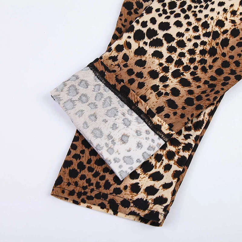 

CUHAKCI Leopard Printed Push Up Workout High Waist Leggings Sexy Women Leggins Elastic Sportswear Elasticity Plus Size Pants